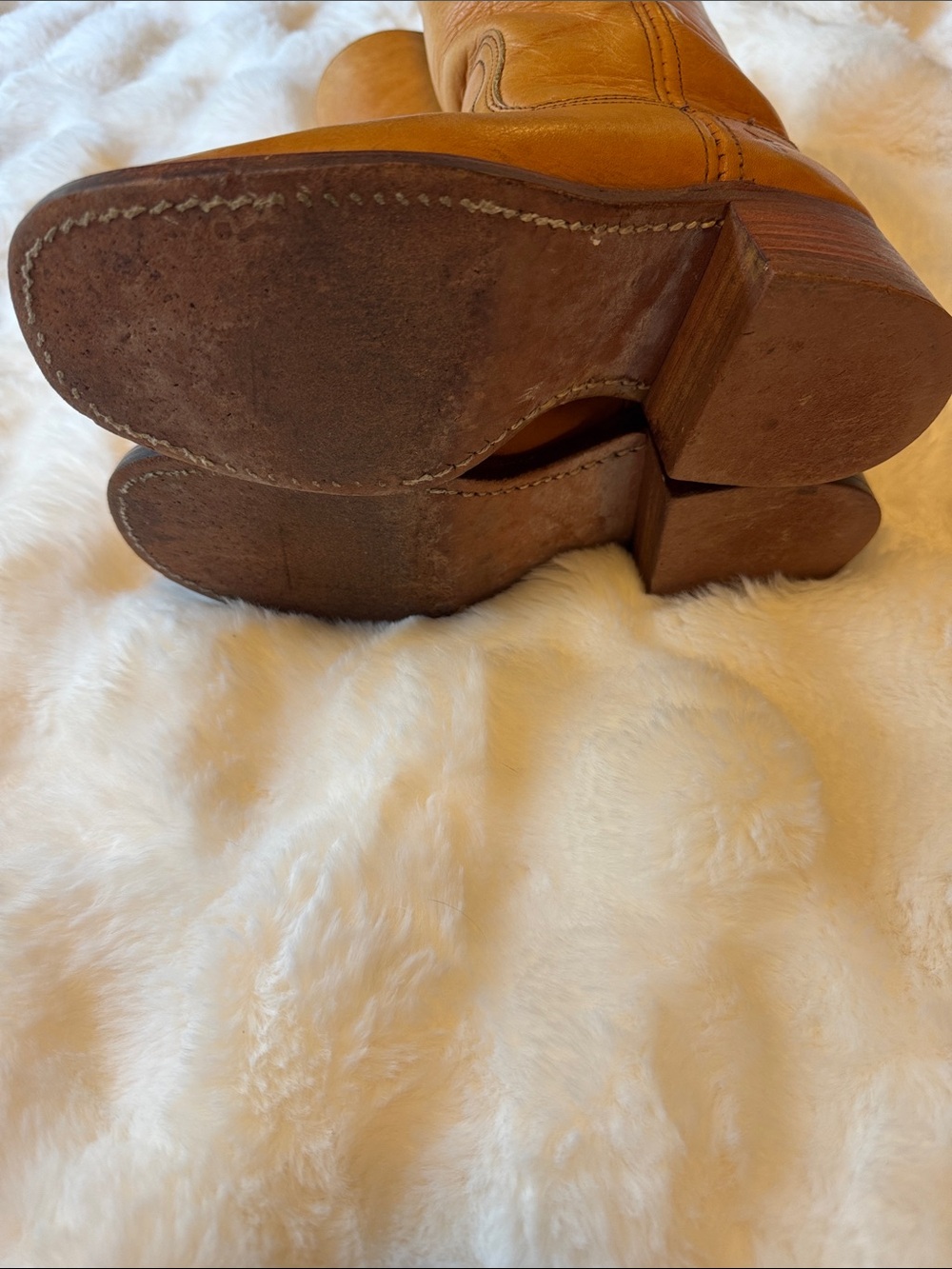 Vintage Frye banana Leather Pull-On Campus Boots - Picture 5 of 7